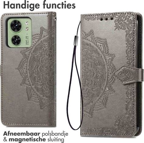 Motorola Edge 40 Hoesje Met Pasjeshouder IMoshion Mandala Bookcase