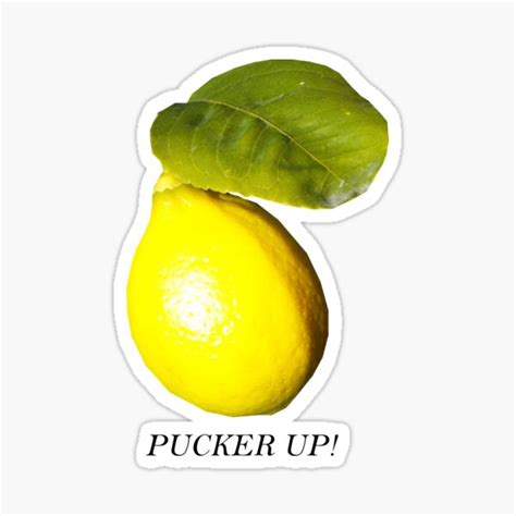 Pucker Up Fresh Lemon Sticker For Sale By Ccnnddrr55 Redbubble