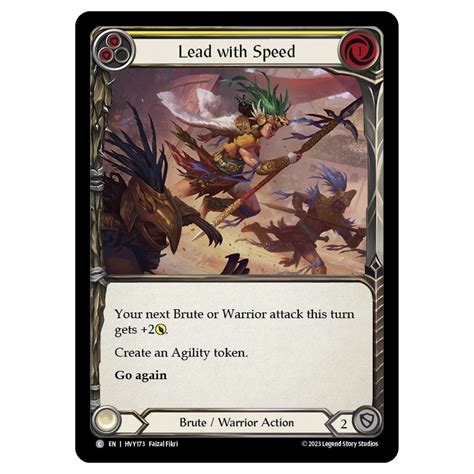 Rainbow Foil Lead With Speed Yellow Flesh And Blood Tcg