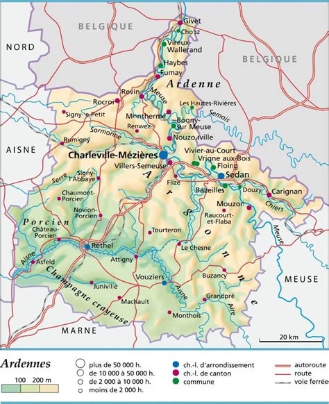 Carte D Partement Des Ardennes Arts Et Voyages