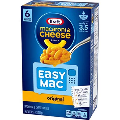 Kraft Easy Mac Original Flavor Macaroni And Cheese Meal Pouches