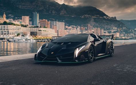 Menacing Matte Black Lamborghini Veneno Roadster Heading To Auction