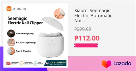 Xiaomi Seemagic Electric Automatic Nail Clippers With Light Trimmer