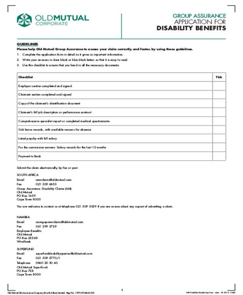 Free Sample Disability Application Forms In Ms Word Pdf