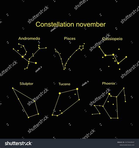 Constellations Month November Stock Vector (Royalty Free) 2175418547