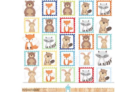 Woodland Forest Animals Stamps (1598284)