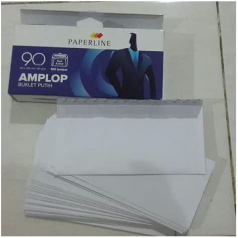 Jual Amplop Paperline No 90 110x230mm 100 Lbr Polos Besar