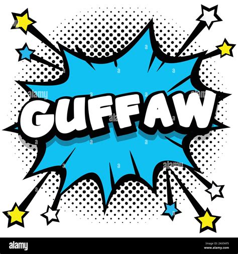 Guffaw Pop Art Comic Speech Bubbles Book Sound Effects Vector