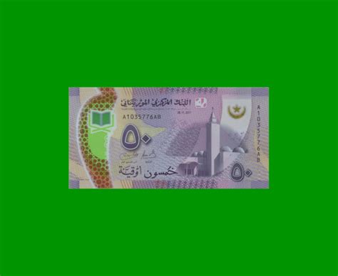 Billete De Mauritania Ouguiya Polymero Pick A O Estado