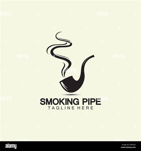 Pipe Smoking Logo Icon Vector Illustration Design Tobacco Cigar Pipe