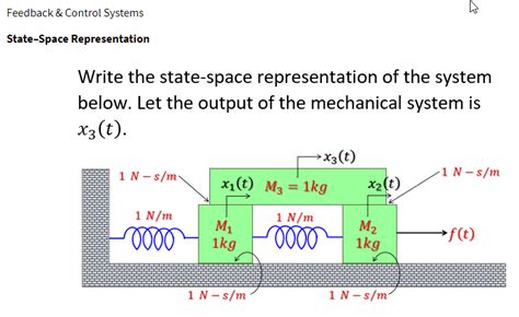 answered state space representation write  bartleby