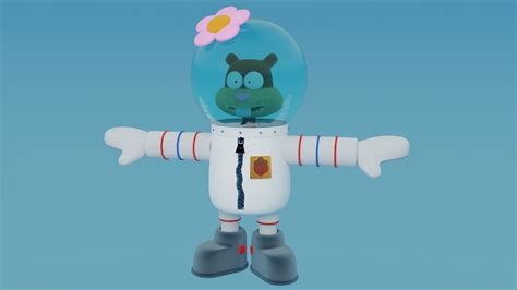 Sandy Cheeks 3D Model Rigged CGTrader