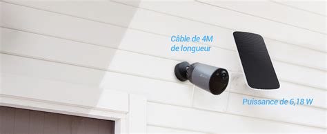 Ezviz Panneau Solaire D Alimentation En Continu Pour Ezviz Cam Ra