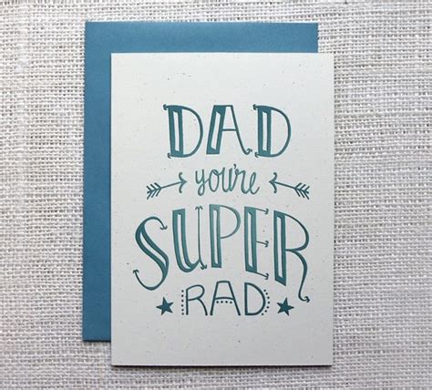 Dad Youre Super Rad Fathers Day Greeting Card By Hennelpaperco 4 00