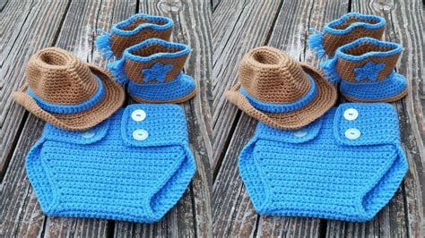 Teje Ropa Solo Para Bebes Varones A Crochet Youtube