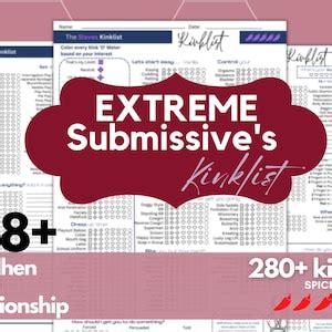 Bdsm Extreme Submissive Kink List Bdsm List Spice Sex Life Kinks