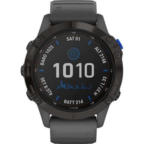 Garmin Fenix Pro Solar Schwarz Mit Schiefergrauem Armband