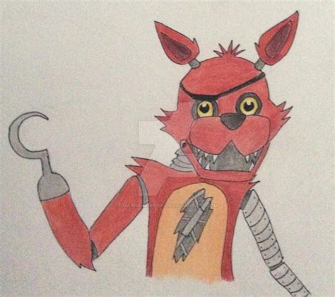 Foxy sketch (coloured) by MaximumZeroRide on DeviantArt