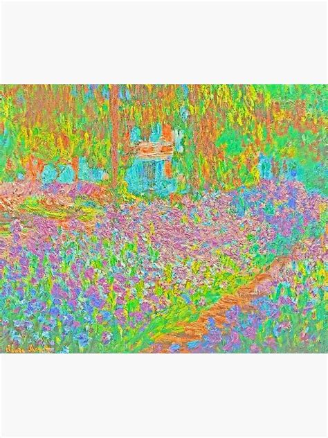 The Artist S Garden At Giverny By Claude Monet Sticker For Sale