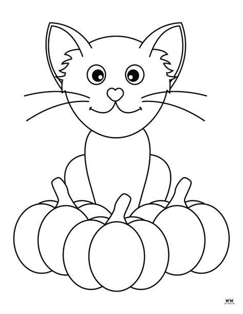 Halloween Cat Coloring Pages - 25 FREE Pages - PrintaBulk