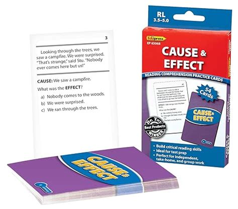 Buy Edupress Reading Comprehension Practice Cards Cause Effect Blue