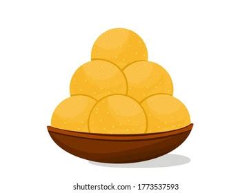 Besan Laddu Indian Sweets Mithai Food Stock Vector Royalty Free