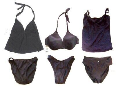 Sunsets Black Bikini Tankini Swimsuit Separates Sizes XS XL NWT EBay