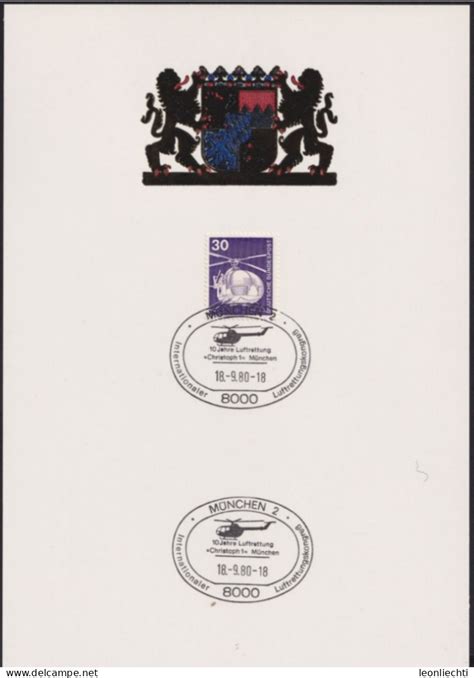 Lettres Documents 1975 80 BRD Mi DE 849 Hubschrauber Sonderstempel