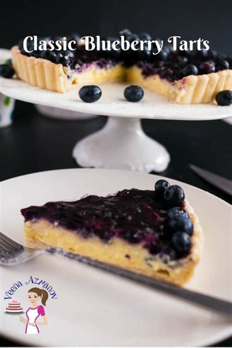 Blueberry Tart (with Pastry Cream and Blueberry Filling) - Veena ...