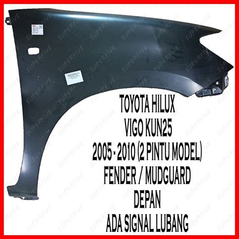 Toyota Hilux Vigo Kun25 2door 2005 2010 Front Fender Mudguard
