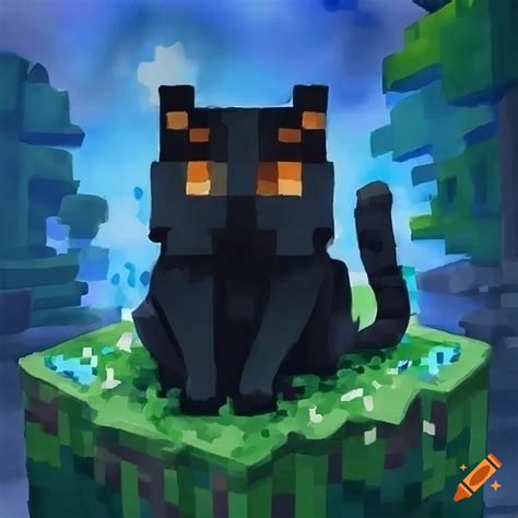 Minecraft Witch Hut With Black Cat On Craiyon