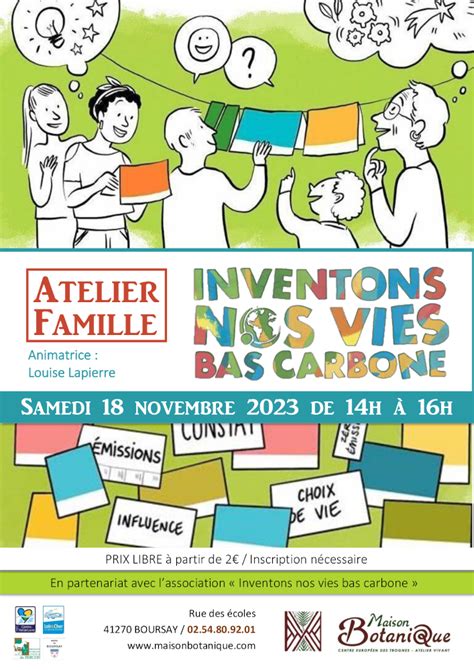 Atelier Famille Inventons Nos Vies Bas Carbone La Maison Botanique