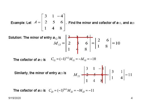 Chapter Determinants By Cofactor Expansion Evaluating Determinants