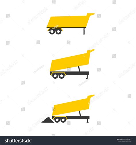 Set Trailer Icons Stock Vector Royalty Free 1268445979 Shutterstock