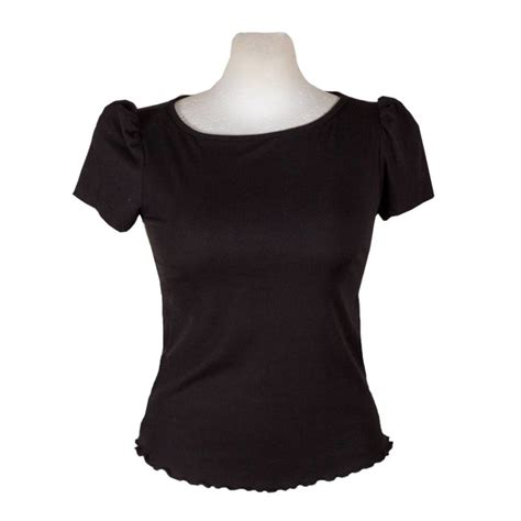 Blusa George Talla CH Cuello Ojal Con Plisado Negro Walmart