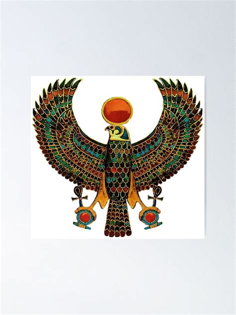 "Horus Ancient Egyptian Falcon Hieroglyph Premium" Poster by ...