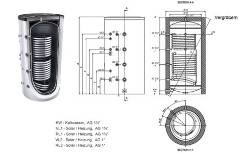 Liter Pufferspeicher Mit W Rmetauscher Eek C Shwt