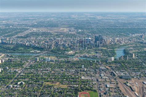 Aerial Photo Edmonton Skyline