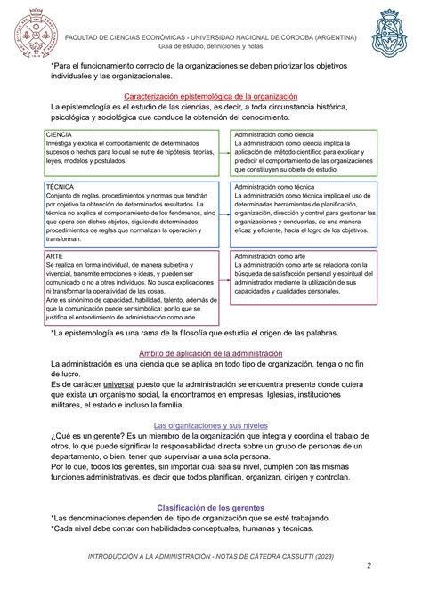 Solution Resumen De Introducci N A La Administraci N Fce Unc