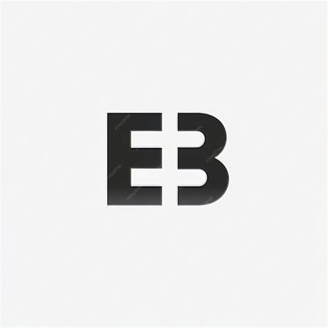 alphabet letters  numbers forming  letter eb logo  white