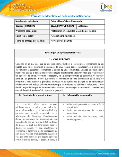 Anexo 1 Fase 2 Identificación del problema Formato de