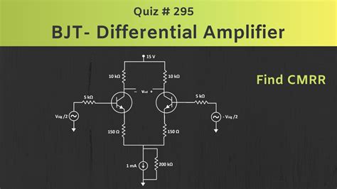 BJT Differential Amplifier Small Signal Analysis Solved Problem