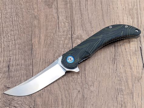 5cr15mov Steel Lockback Edc Folding Knife With Sanded Blade