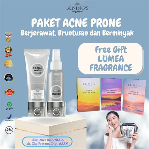 Jual BENINGS SKINCARE By DR OKY PRATAMA PAKET ACNE FREE MAKE UP BOX