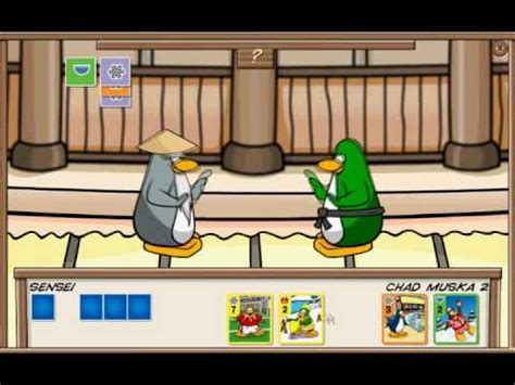 Club Penguin Beating Sensei In Card Jitsu YouTube