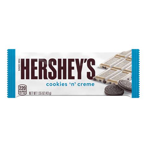 HERSHEY'S Cookies N Cream Standard Size 1.55oz Candy Bar