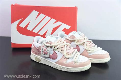 Custom Nike WMNS SB Dunk Low 'Sweet' Pink White - SoleSnk