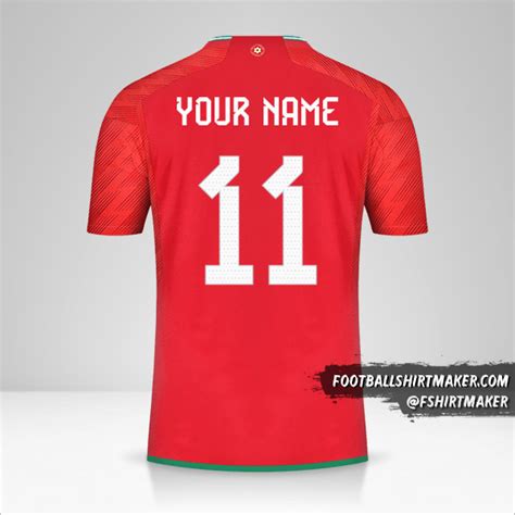 Create Wales 2022 Custom Football Shirt With Your Name And Number In