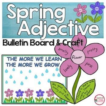 Spring Activity for the Bulletin Board | Adjective Activity | TPT