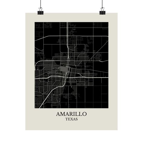 Amarillo Texas Map Amarillo TX Poster Texas Print Texas - Etsy